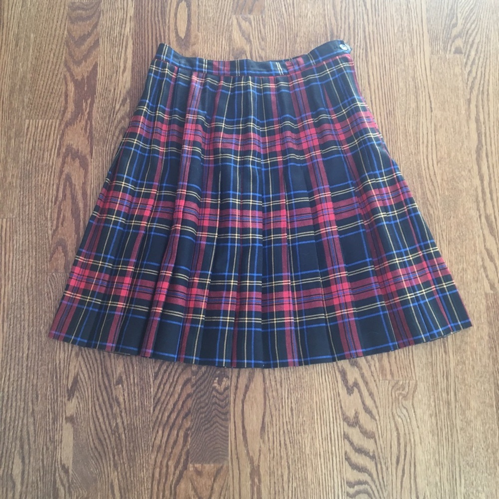 Laura Petites Plaid Checkered Pleated Mini Skirt Size Small